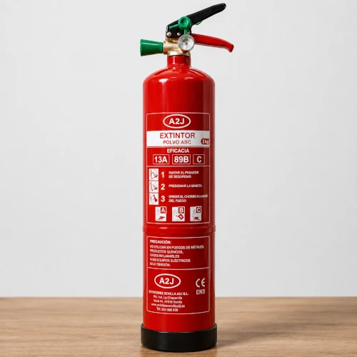 Extintor de polvo ABC de 3 kg homologado y certificado con Extintor polvo ABC 6 kg homologado eficacia 27A 183B Cpara vehículos, oficinas y hogares - Extintores A2J